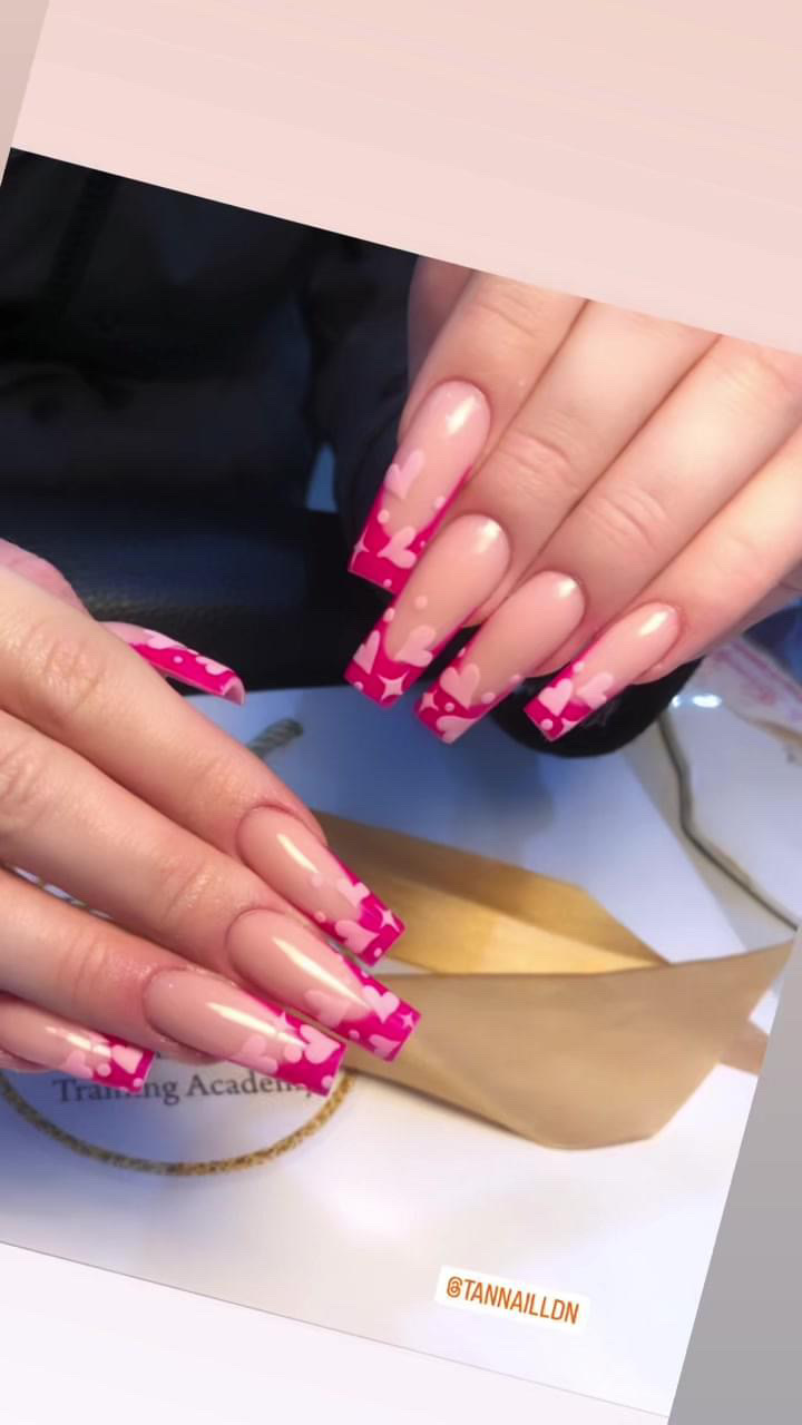 Pink Camo French Tips