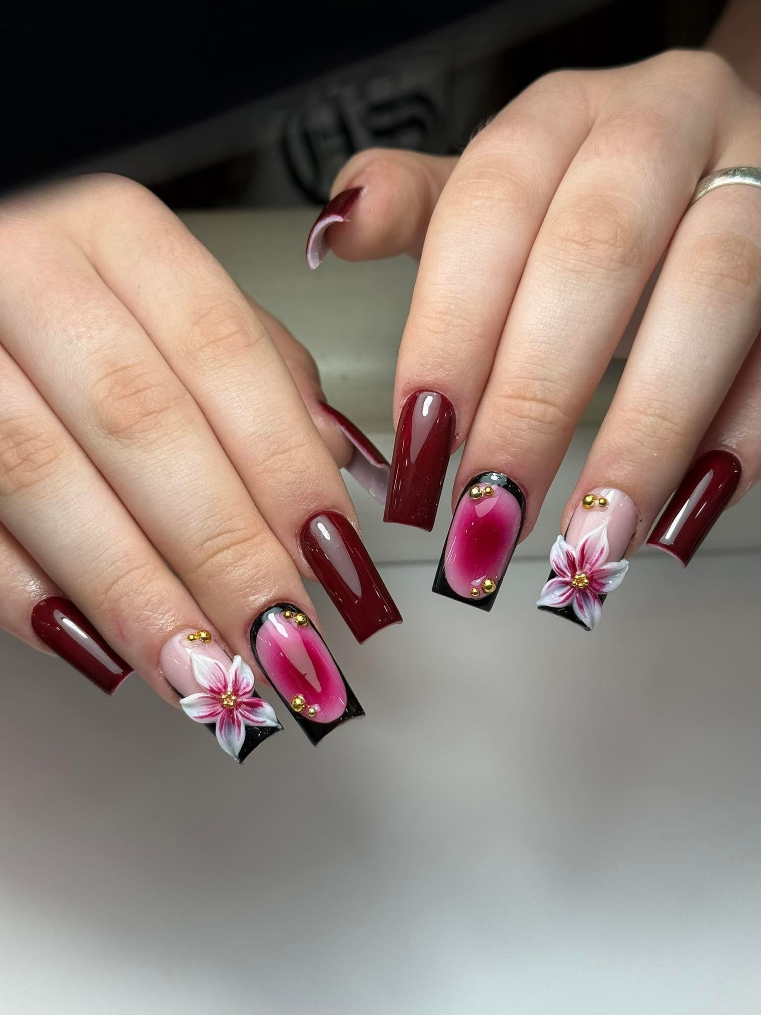 Pink White Ombre Gold