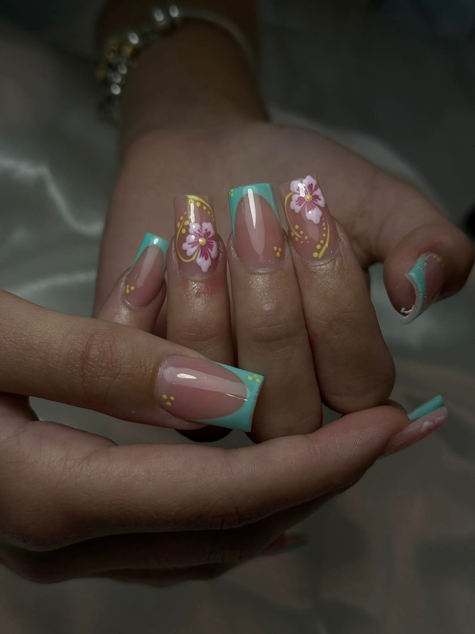 Turquoise Mint French Pink